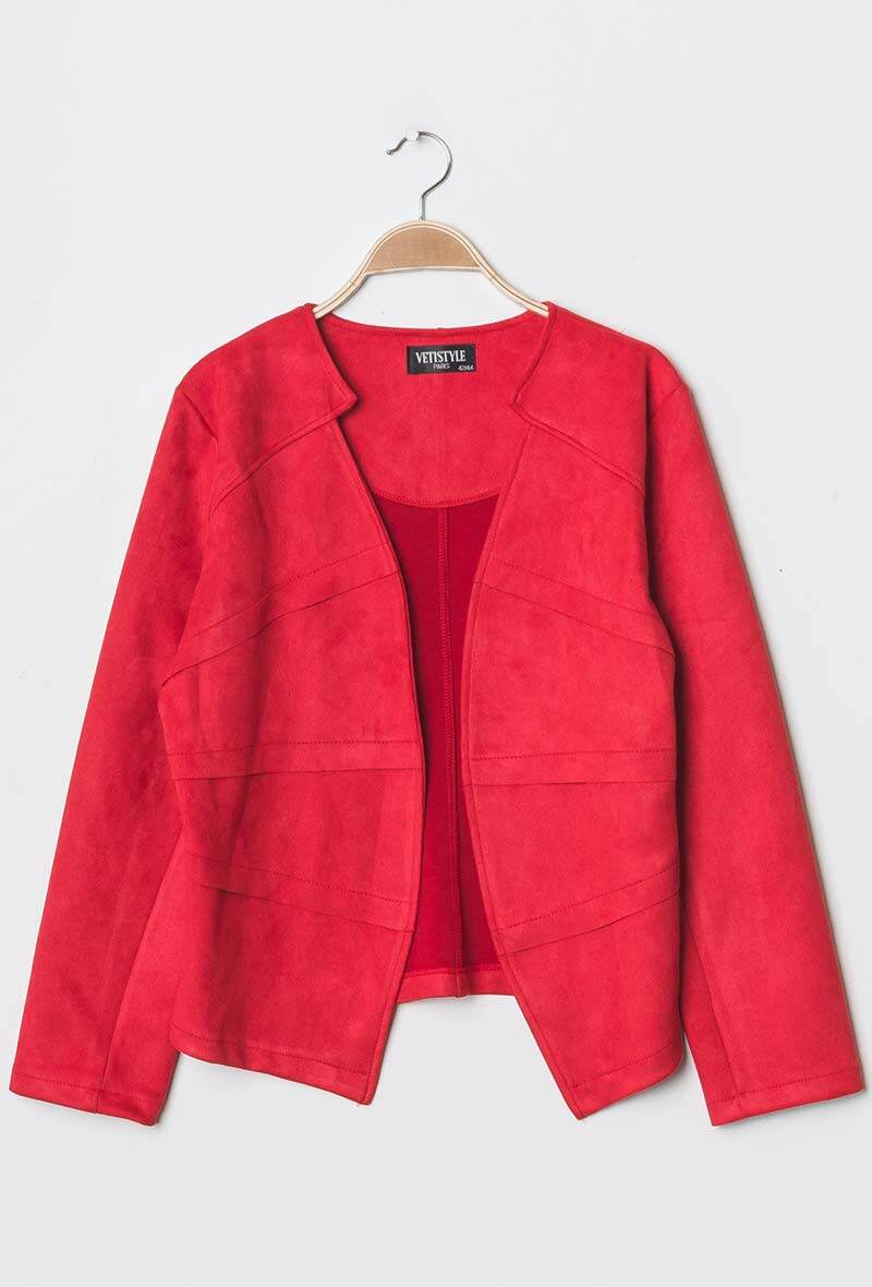 Plus Size Suede jacket
