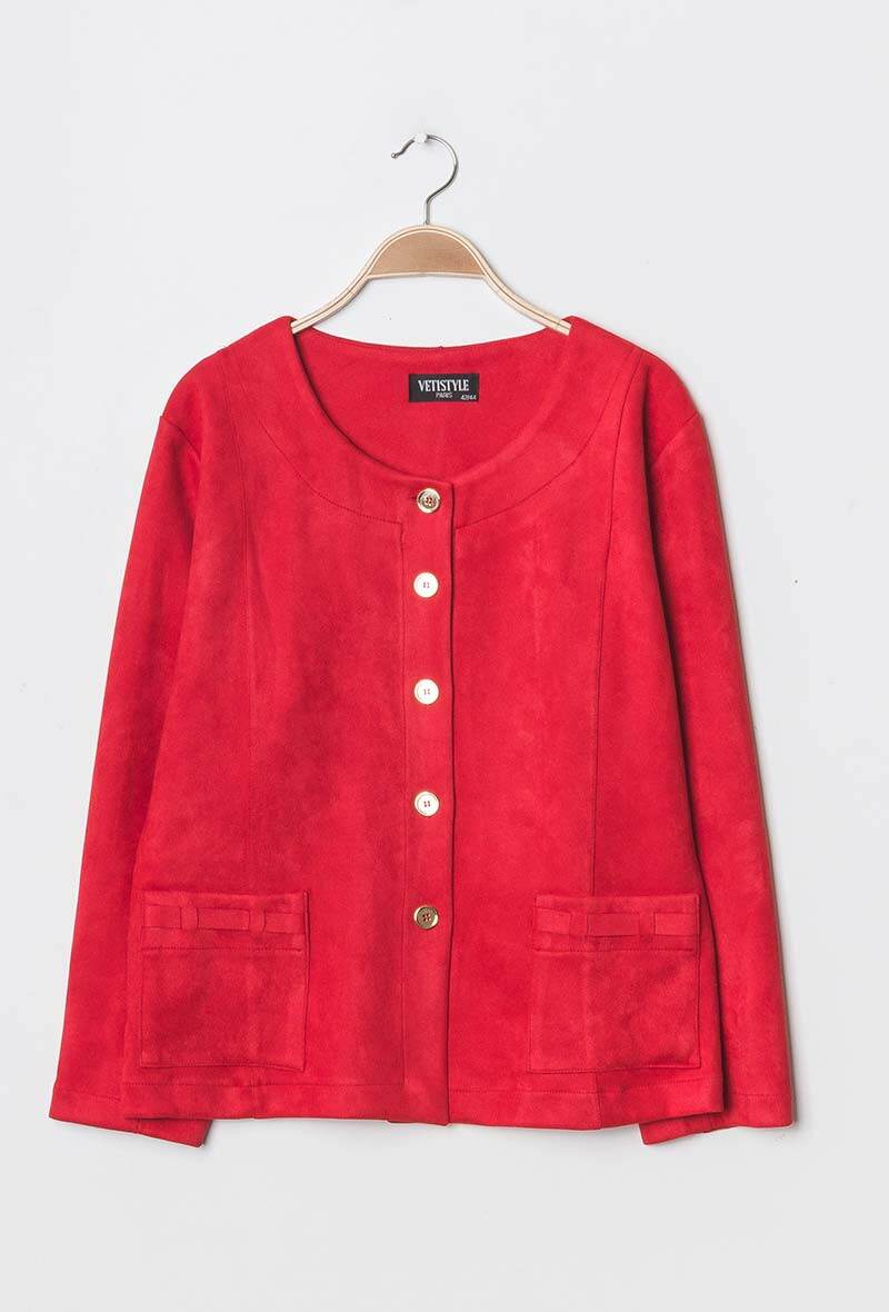 Plus Size Suede jacket