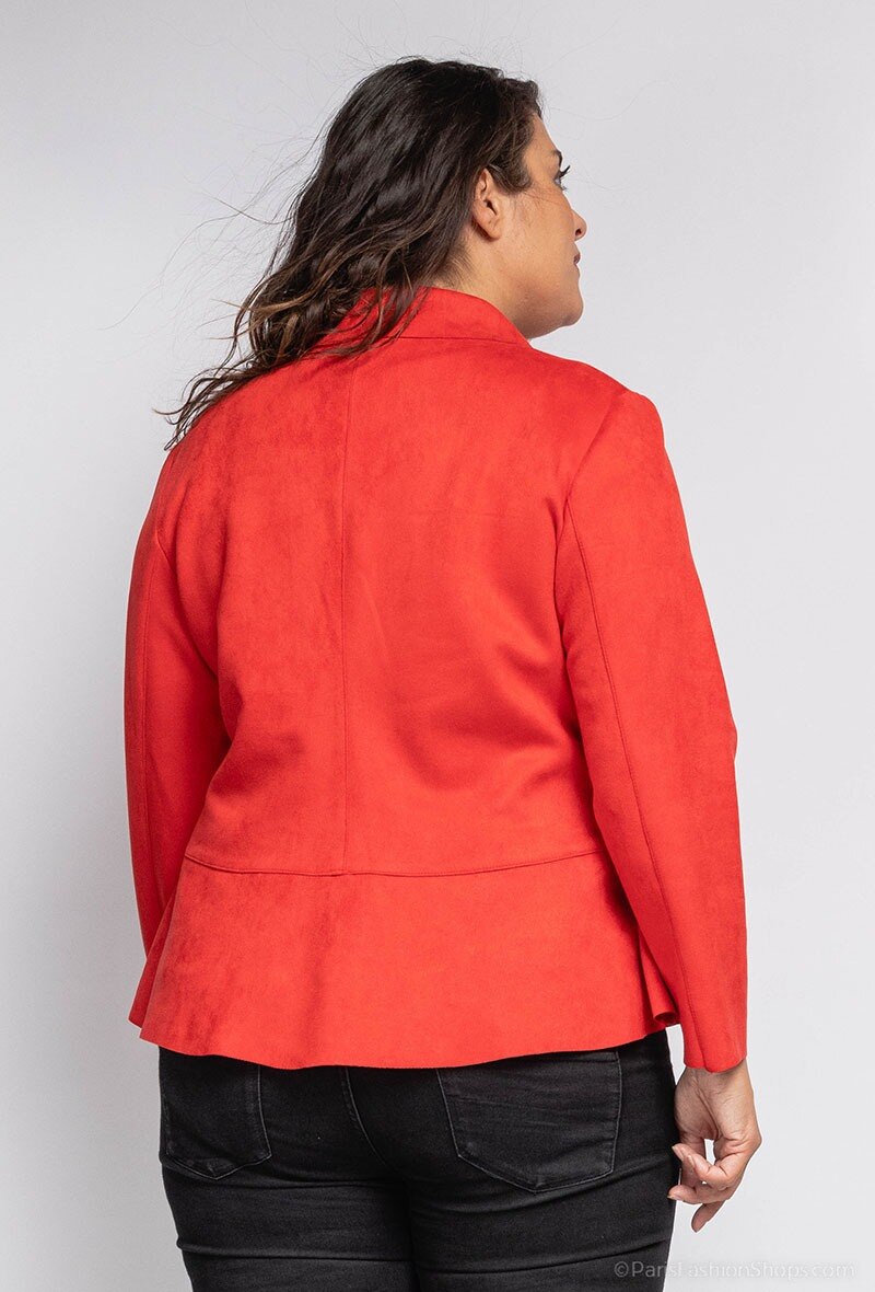 Plus Size Suede Jacket