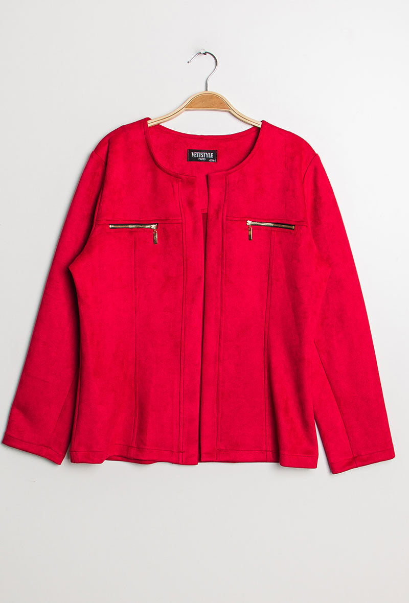 Plus Size Suede jacket