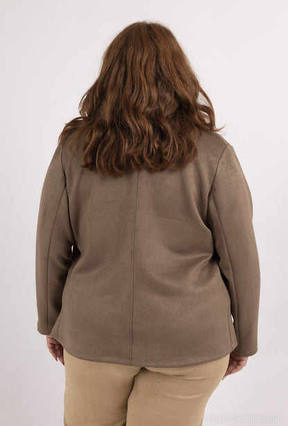 Plus Size Mocka Effekt Jacka