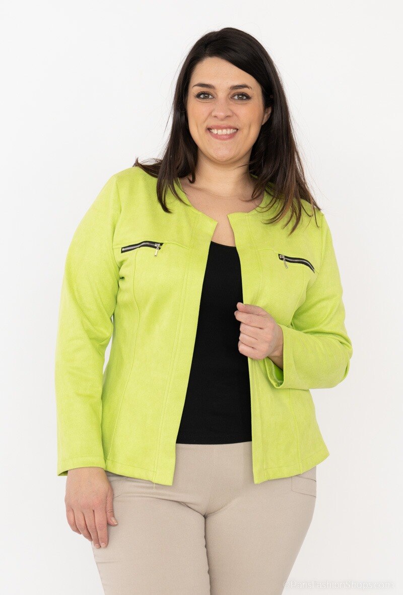 Plus Size Suede jacket