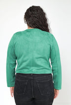 Plus Size Suede Jacket