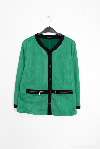 Plus Size Suede effect jacket