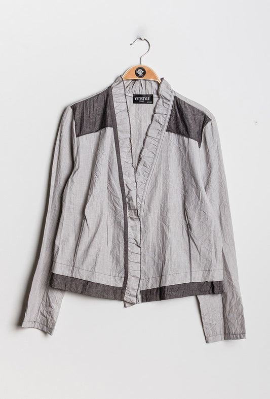 Plus Size Crinkle Effect Jacket