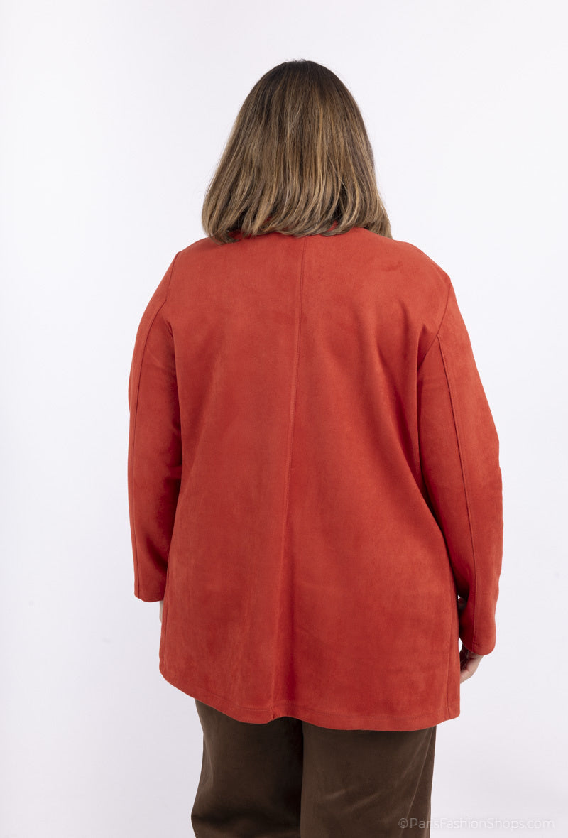 Plus Size Mid-length Jacket för Kvinnor