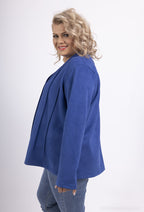 Plus Size Knäppt Mockajacka