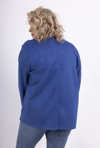 Plus Size Knäppt Mockajacka