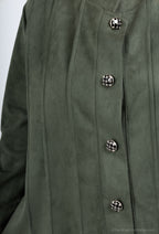 Plus Size Knäppt Mockajacka