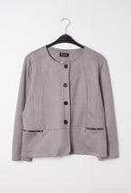 Plus Size Suede effect jacket with pocket zip