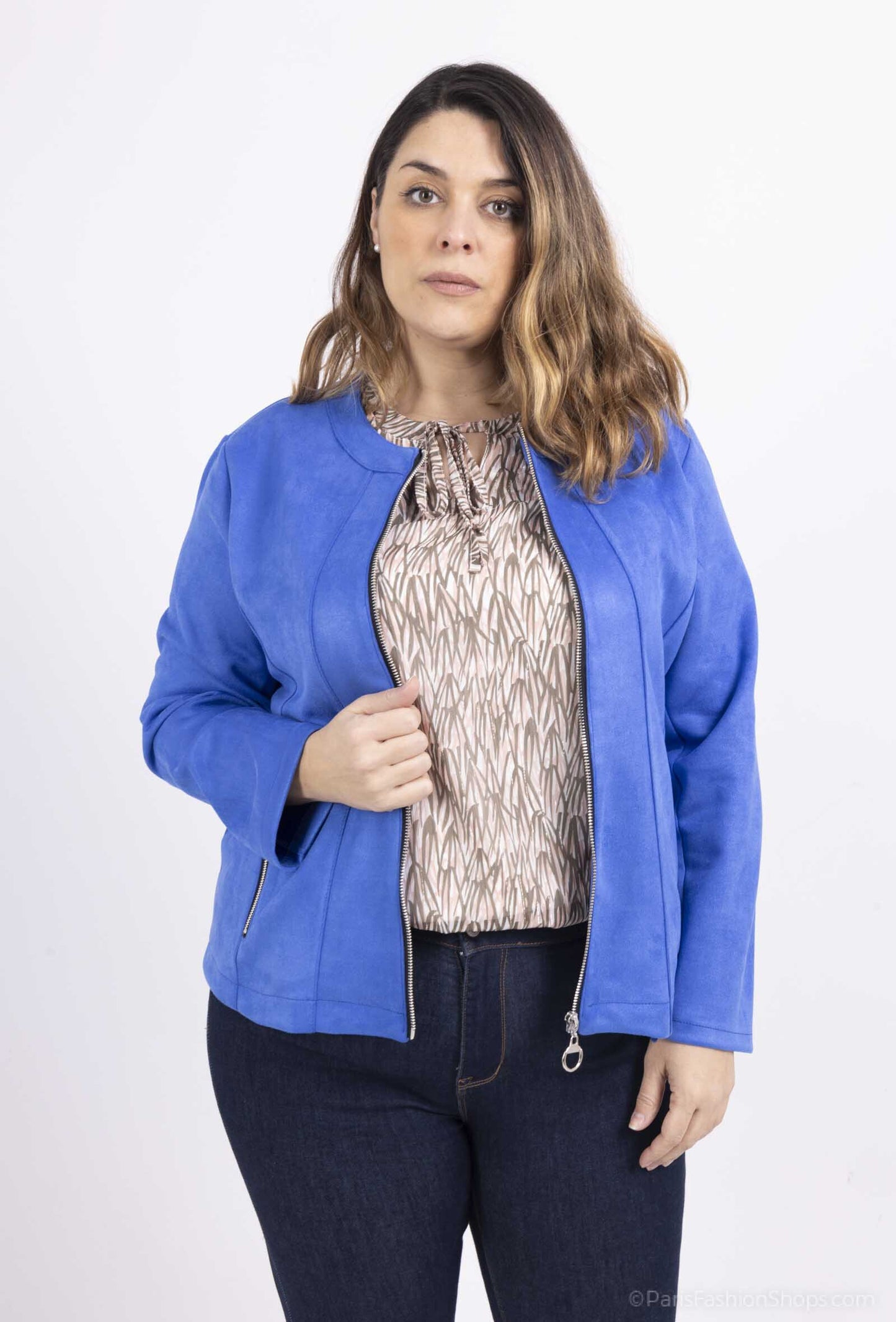 Plus Size Suede jacket