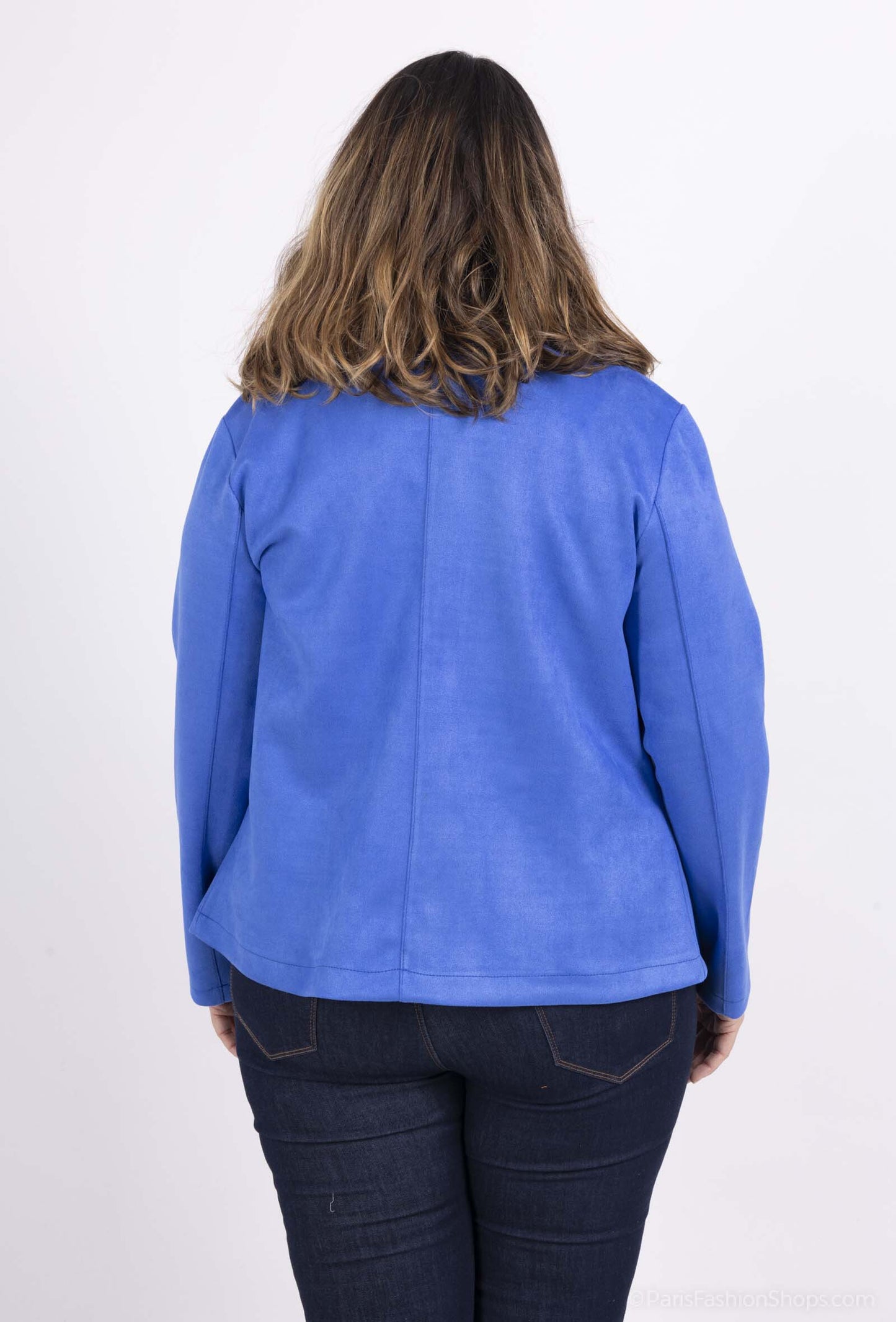 Plus Size Suede Jacket för Kvinnor