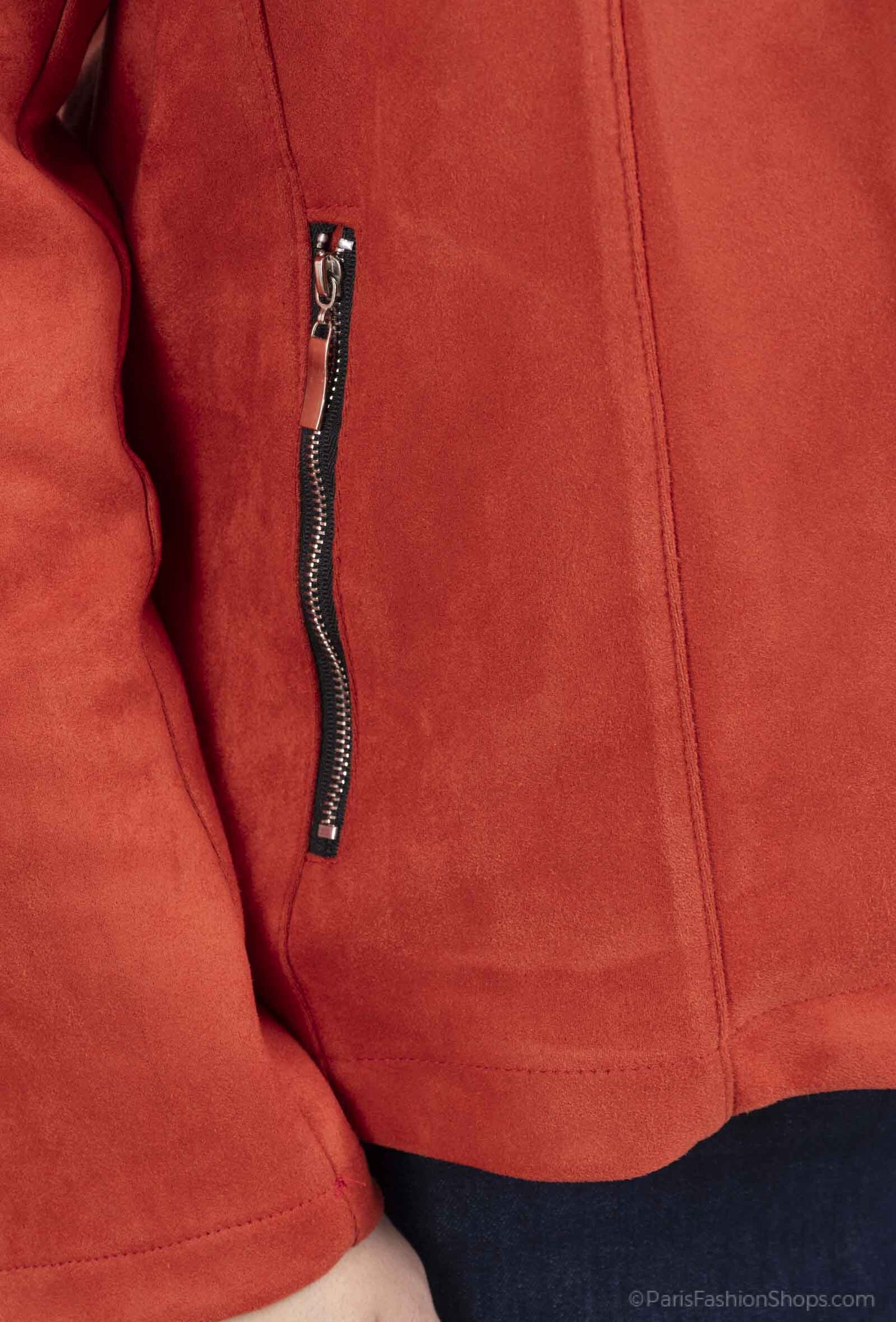 Plus Size Suede Jacket för Kvinnor