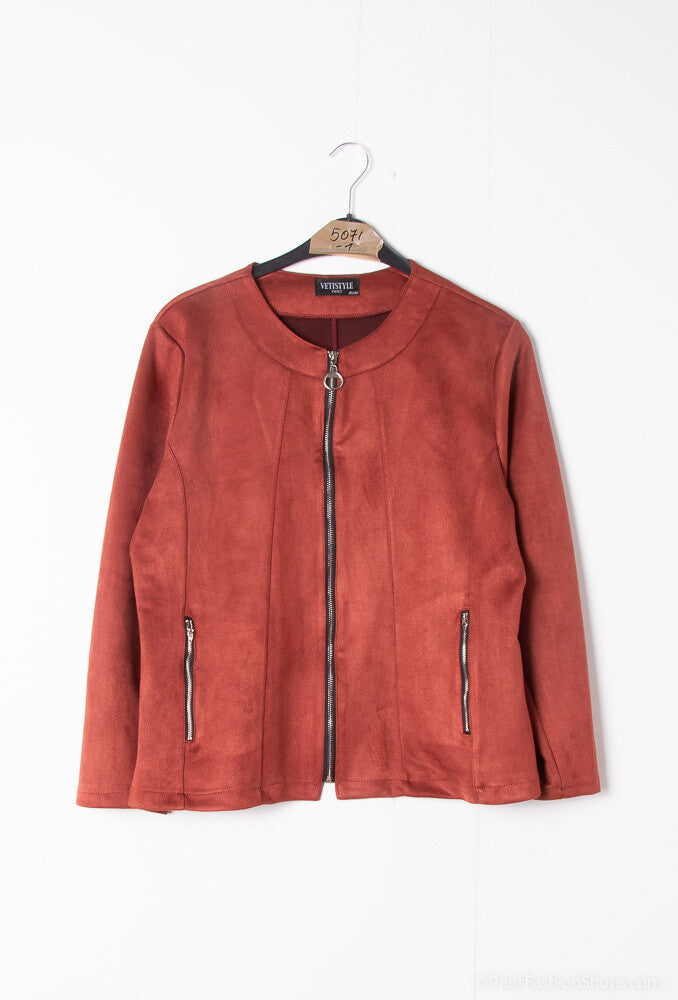 Plus Size Suede jacket