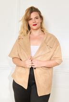 Plus Size Suede jacket