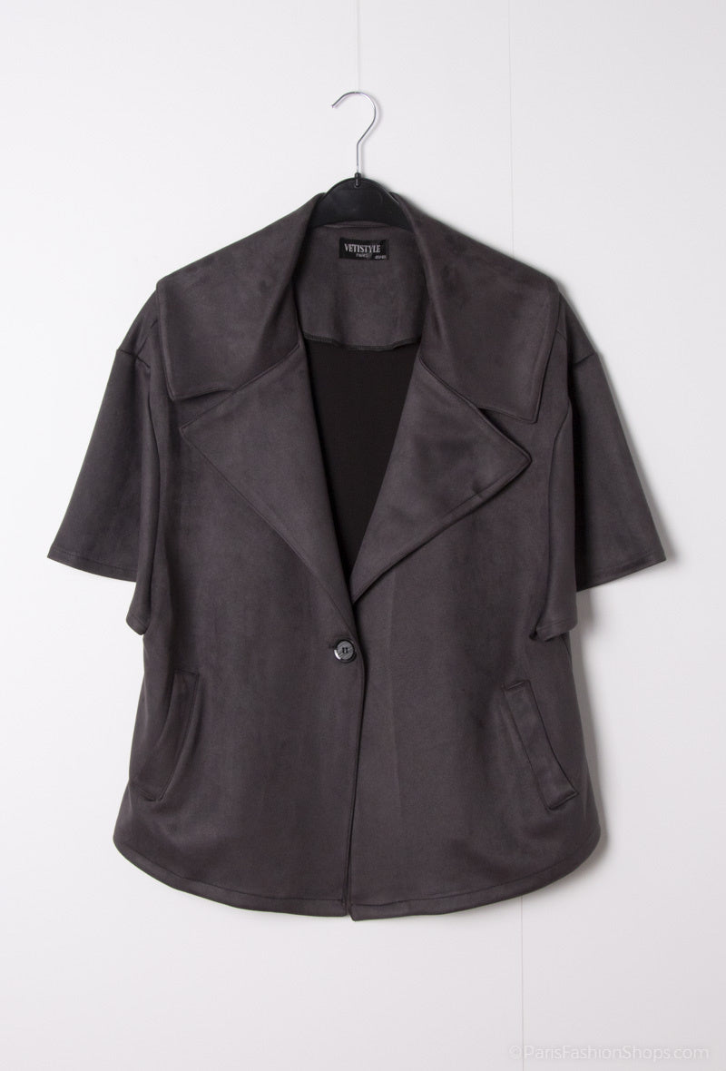 Plus Size Suede jacket