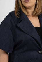 Suede jacket i Stor Storlek