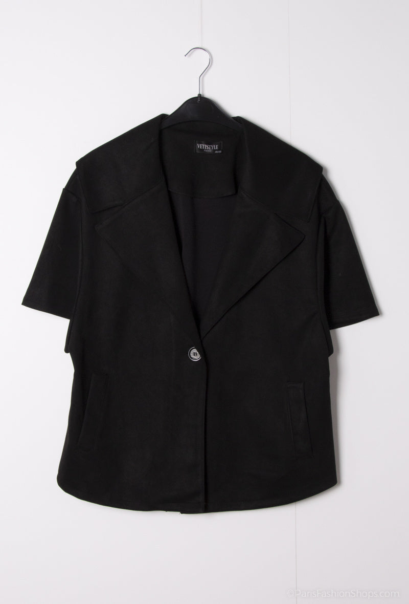 Plus Size Suede Jacket