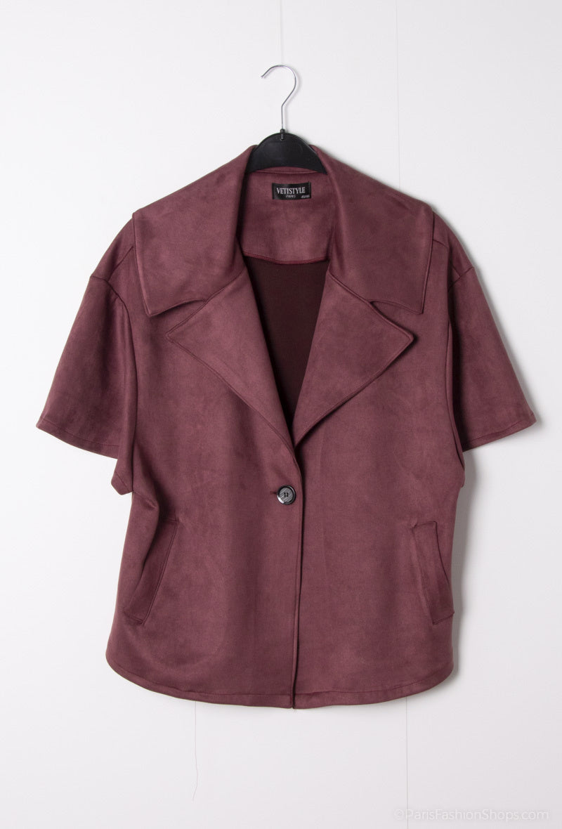 Plus Size Suede jacket