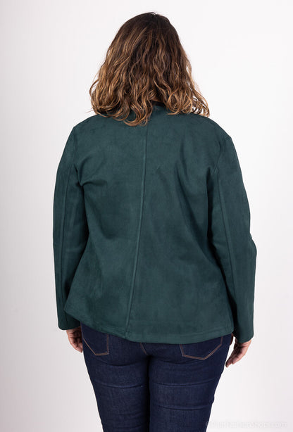 Plus Size Suede Jacket för Kvinnor