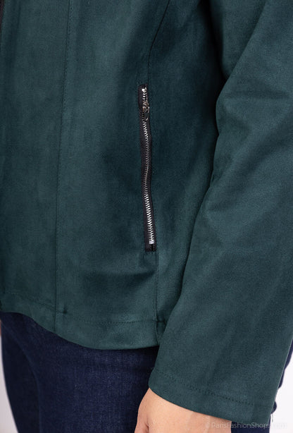 Plus Size Suede Jacket för Kvinnor