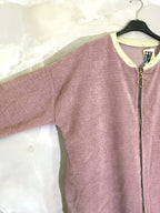 Plus Size Velvet Jacket with Zipper and Pockets
