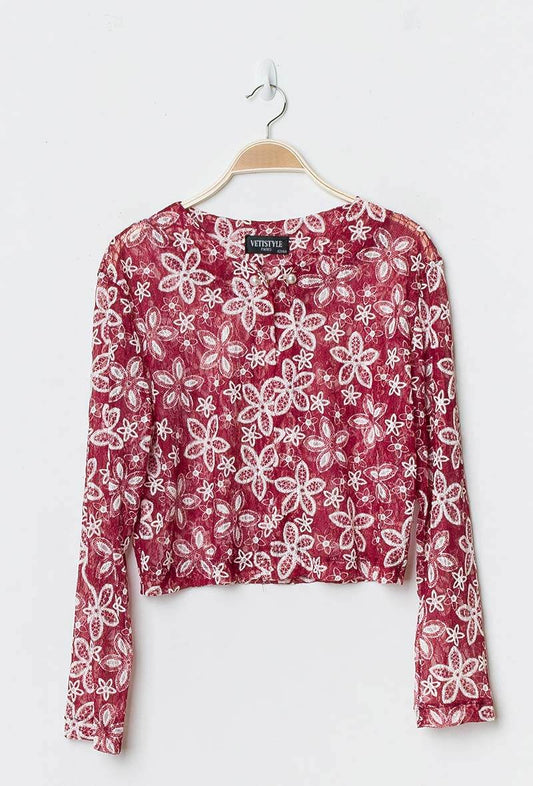 Plus Size Floral Jacket