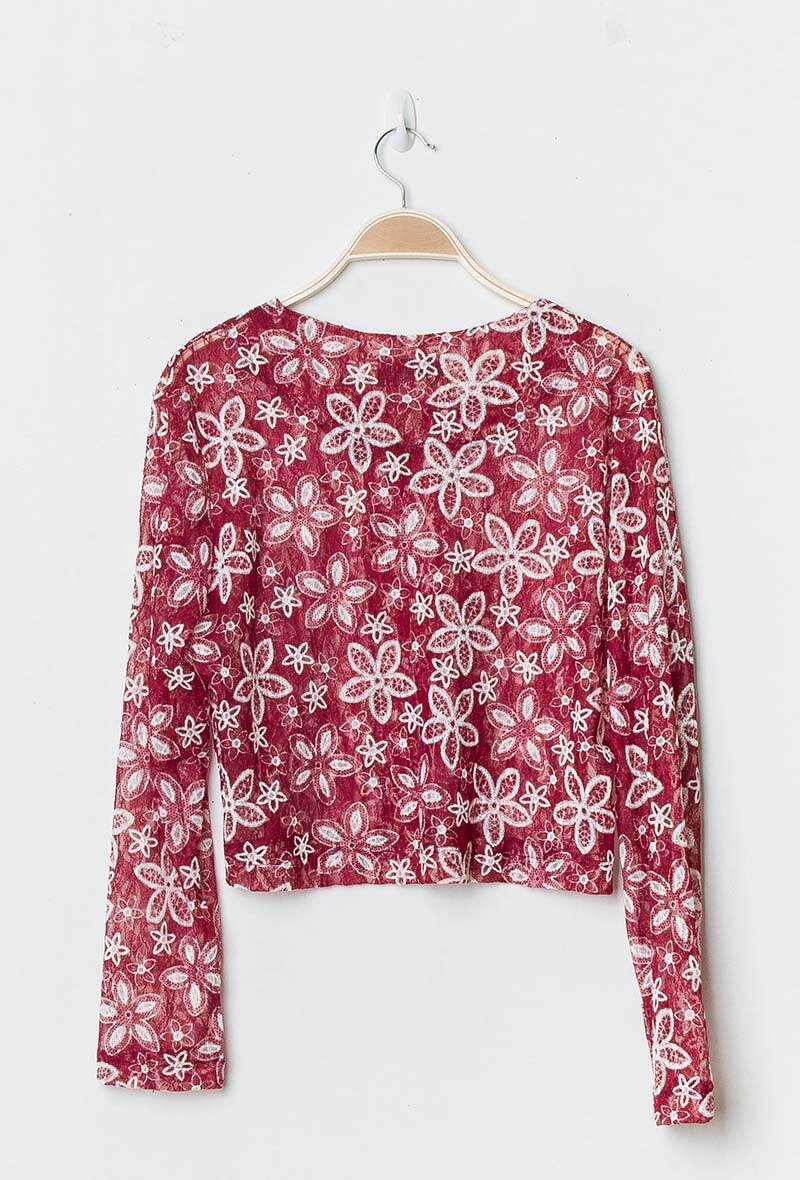 Plus Size Blommig Jacka