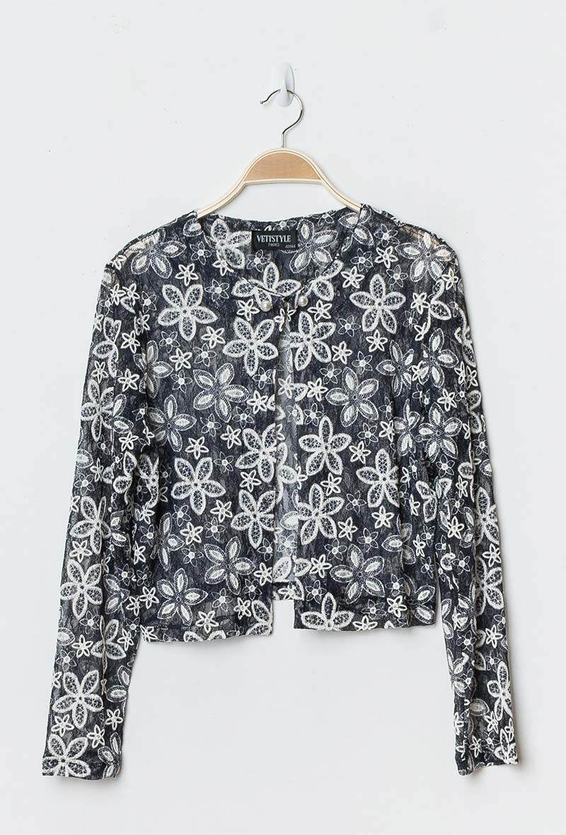 Plus Size Blommig Jacka