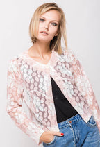 Plus Size Blommig Jacka
