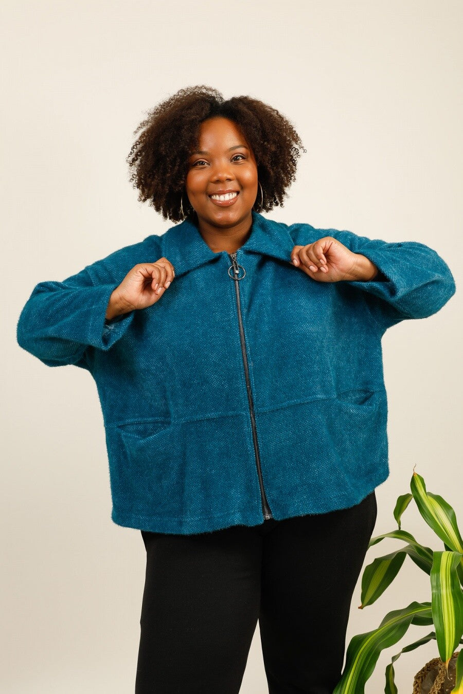 Plus size jacket i Stor Storlek