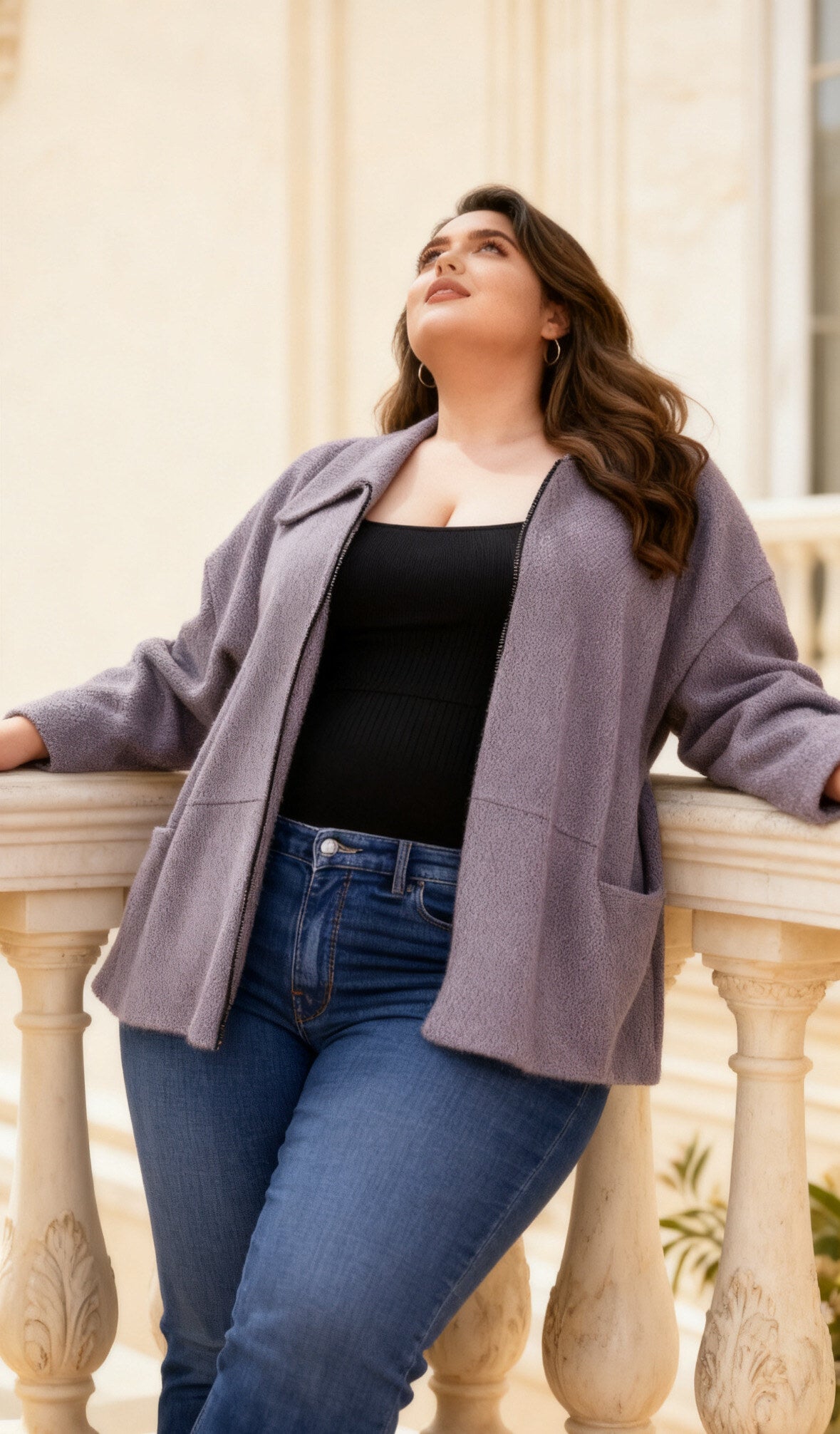 Plus size jacket i Stor Storlek