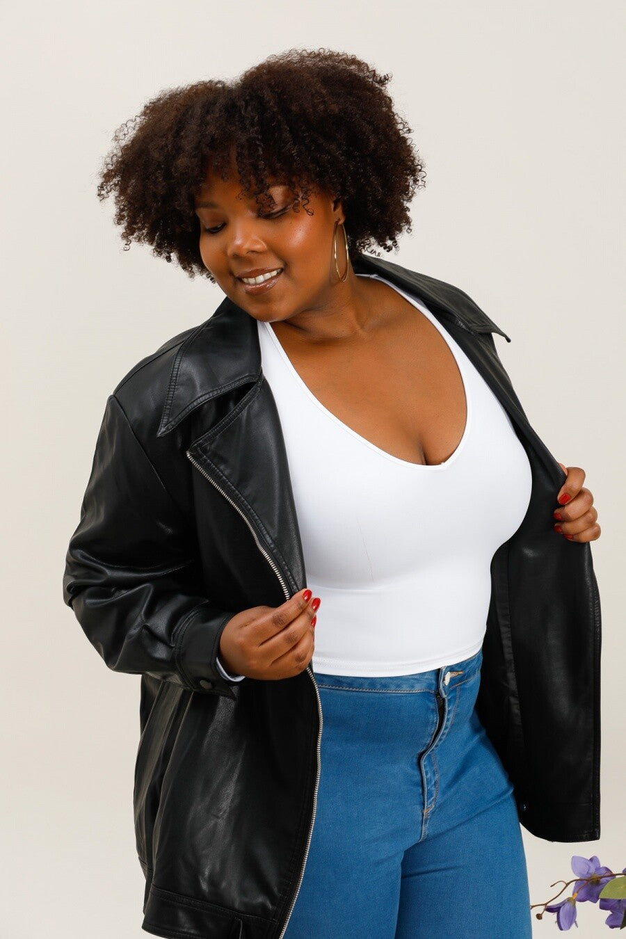 Plus size jacket i Stor Storlek