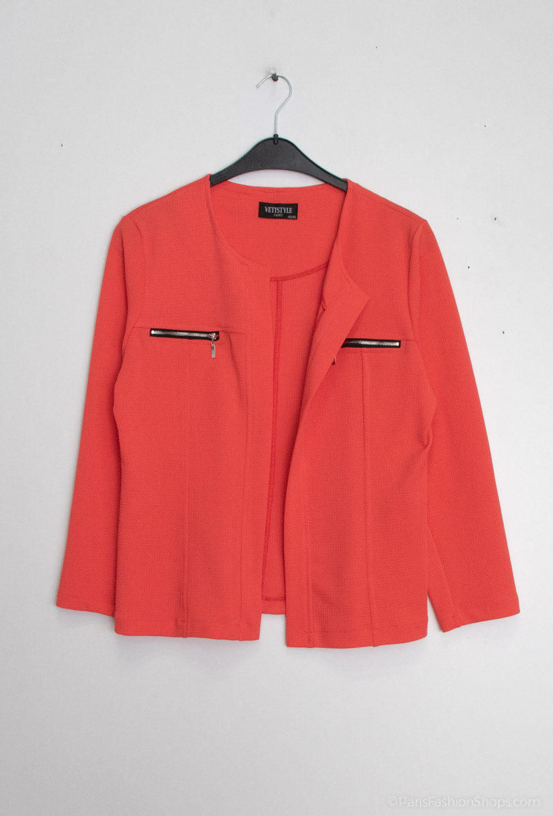 Plus Size Jacket med Bröstknäppning