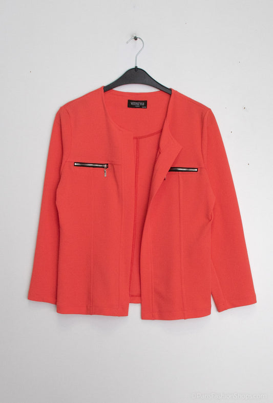 Plus Size Jacket med Bröstknäppning