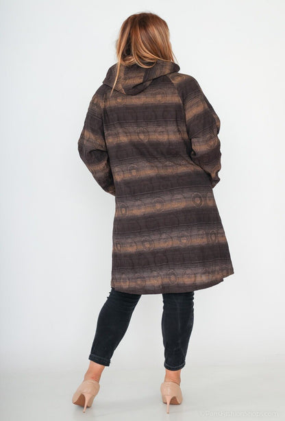 Plus Size Tryckt Jacka