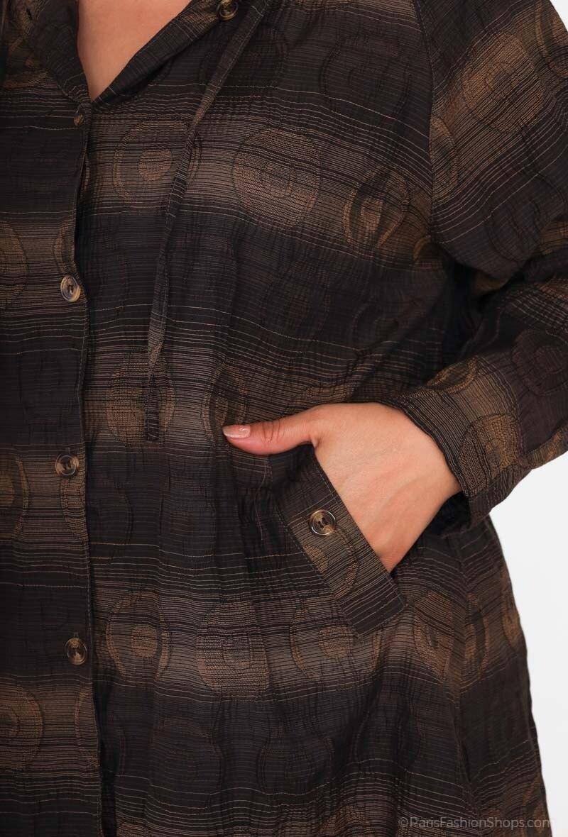 Plus Size Mönstrad Jacka