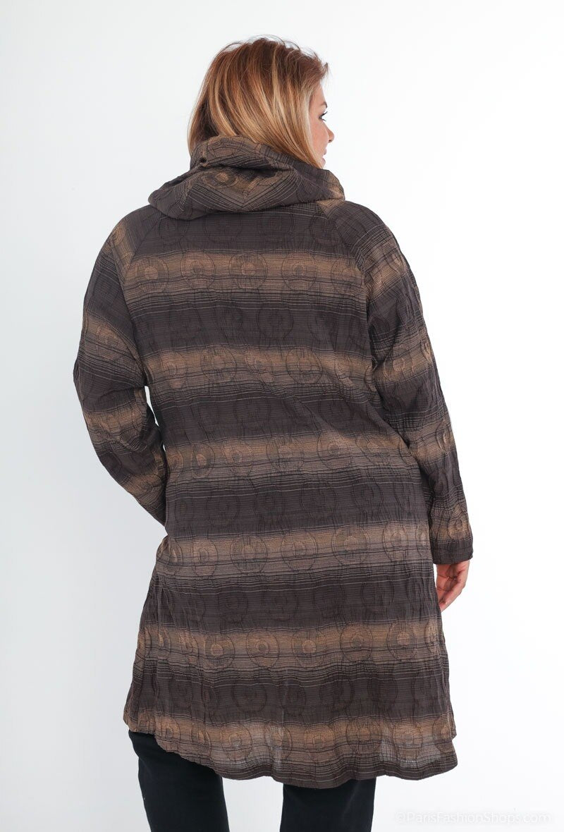 Plus Size Jacka med Huva