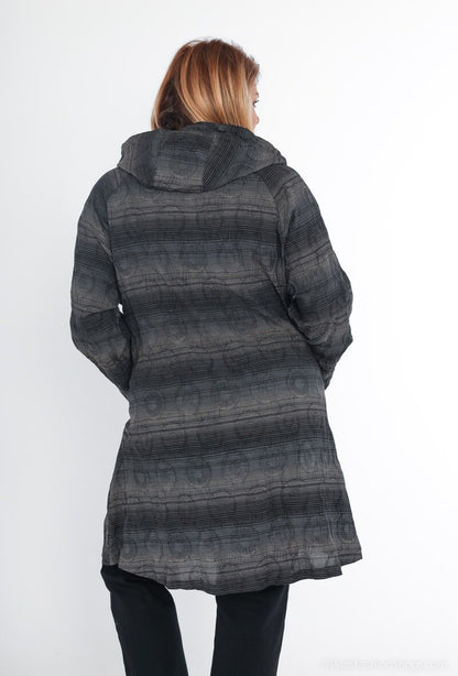 Plus Size Jacka med Huva