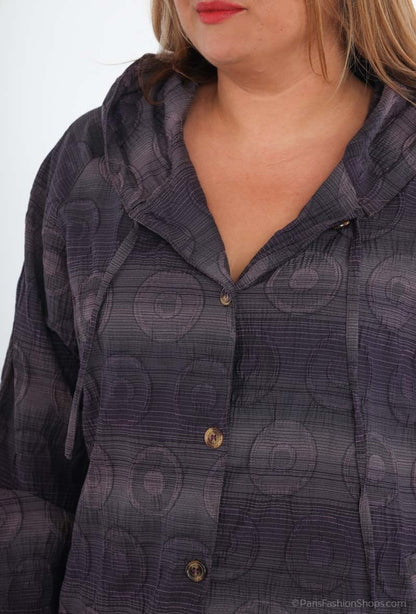 Plus Size Jacka med Huva