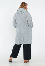 Plus Size Mid-length Jacka med Huva
