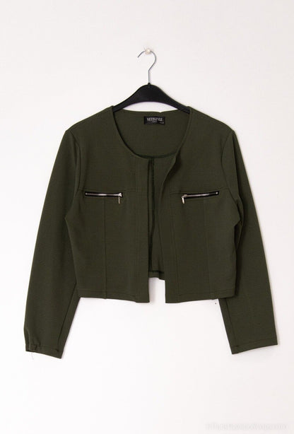 Plus Size Open jacket with zips