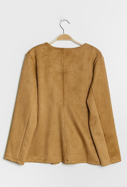 Plus Size Öppen Jacka