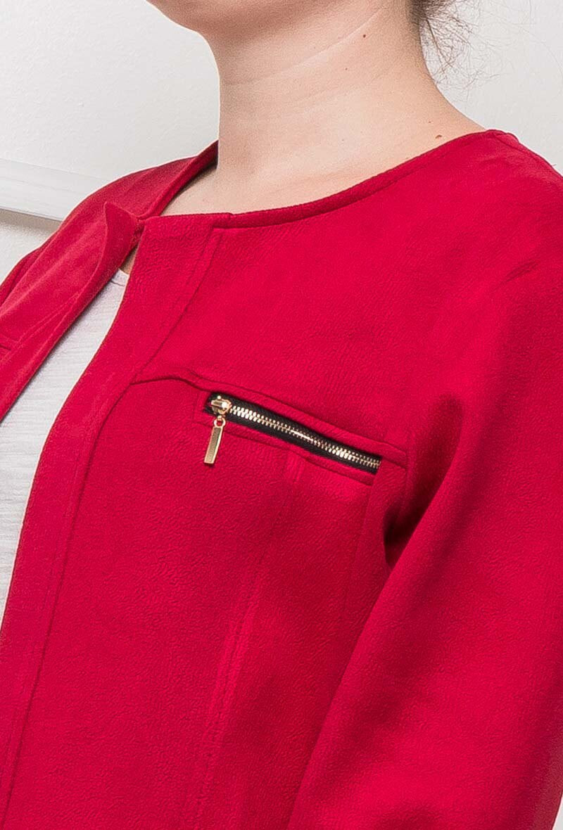 Plus Size Öppen Jacka
