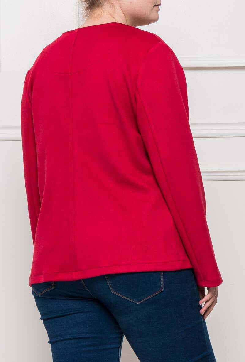 Plus Size Öppen Jacka