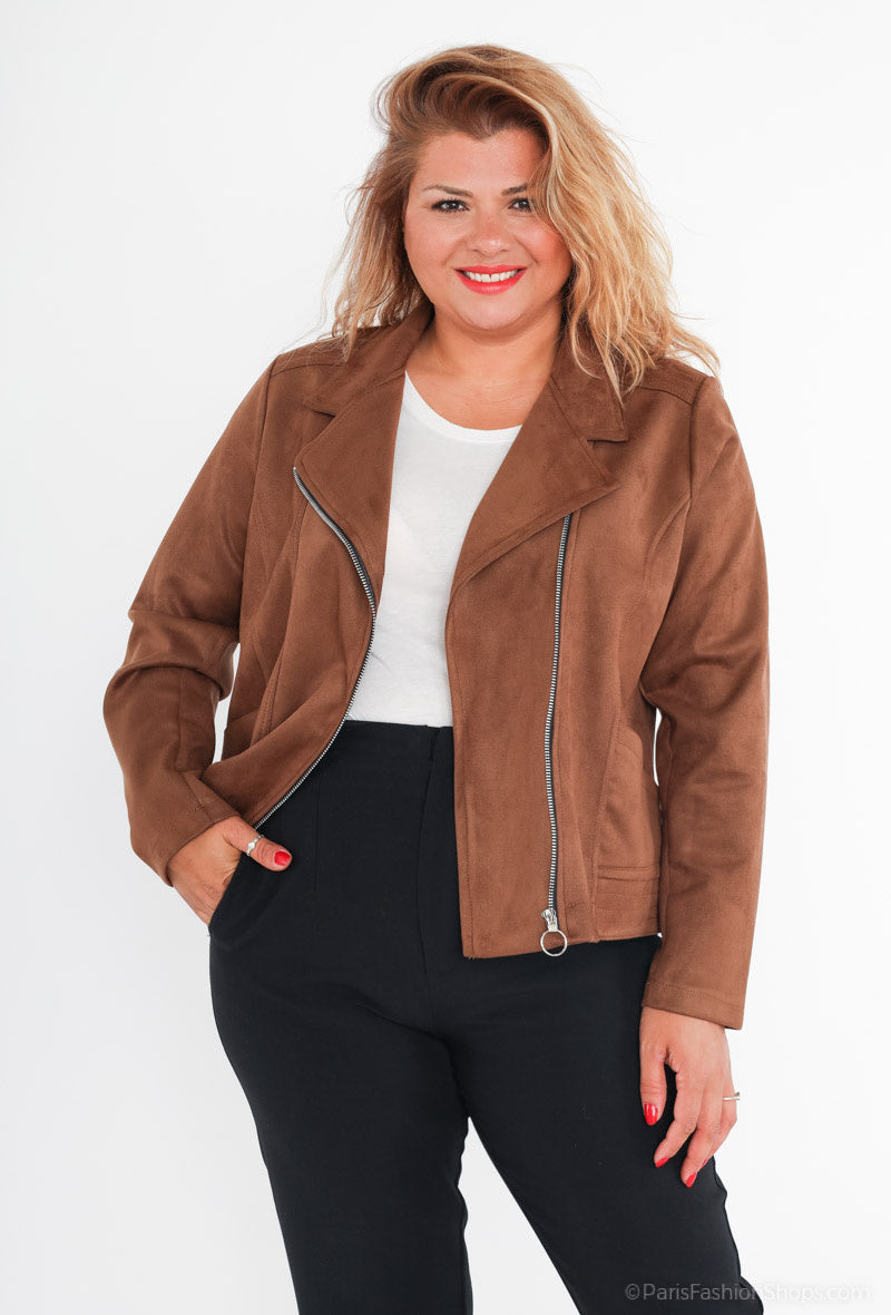 Plus Size Suede jacket