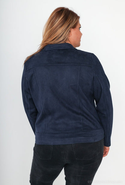 Plus Size Suede Jacket