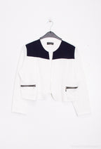 Plus Size Twoech -tone stretch jacket