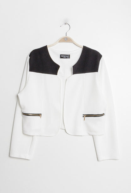 Plus Size Bicolour stretch jacket