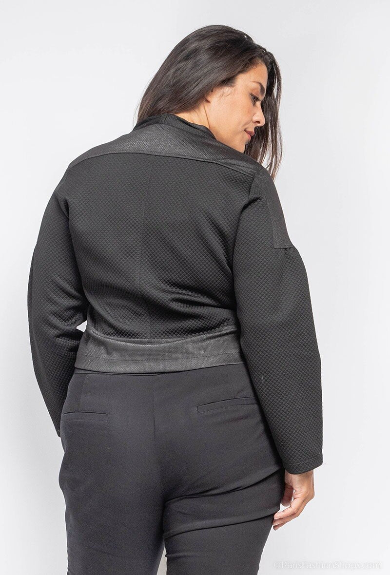 Plus Size Textured Jacket